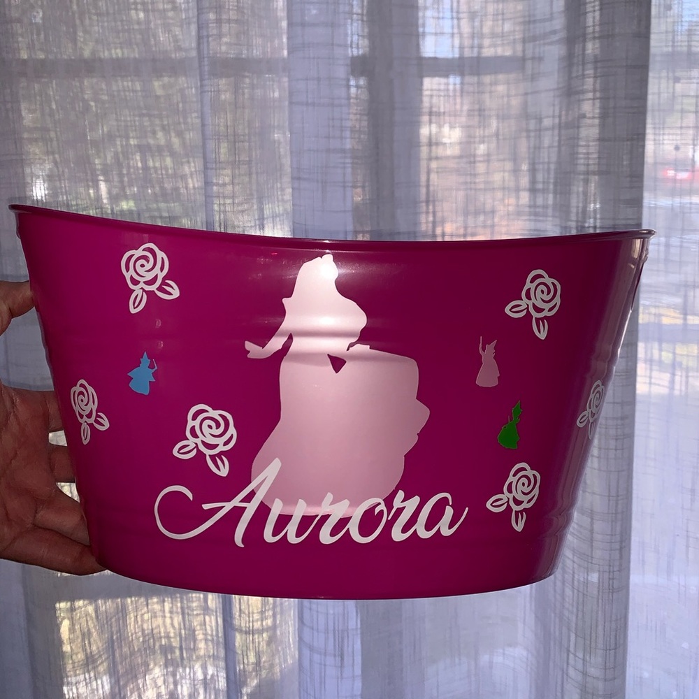 Personalized aurora sleeping beauty easter basket